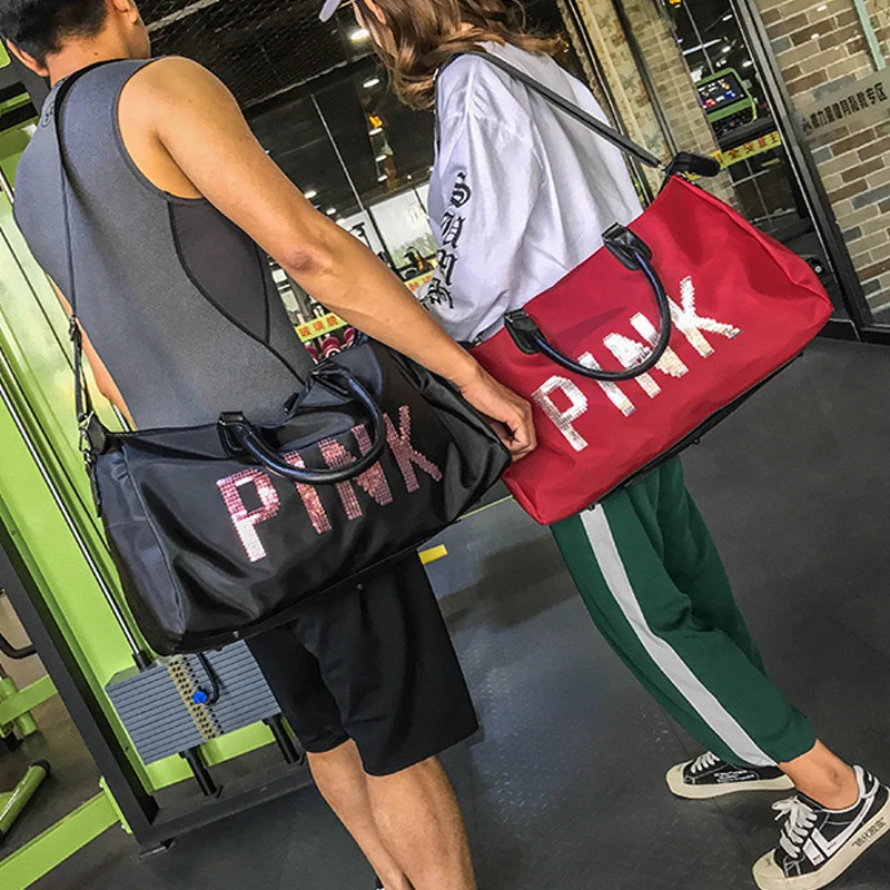 2021 Sequin Ladies Travel Bag Handbag Men Duffel Bags Fitness Pack Messenger Packs Waterproof Woman Mountaineering Bag Yoga Bag