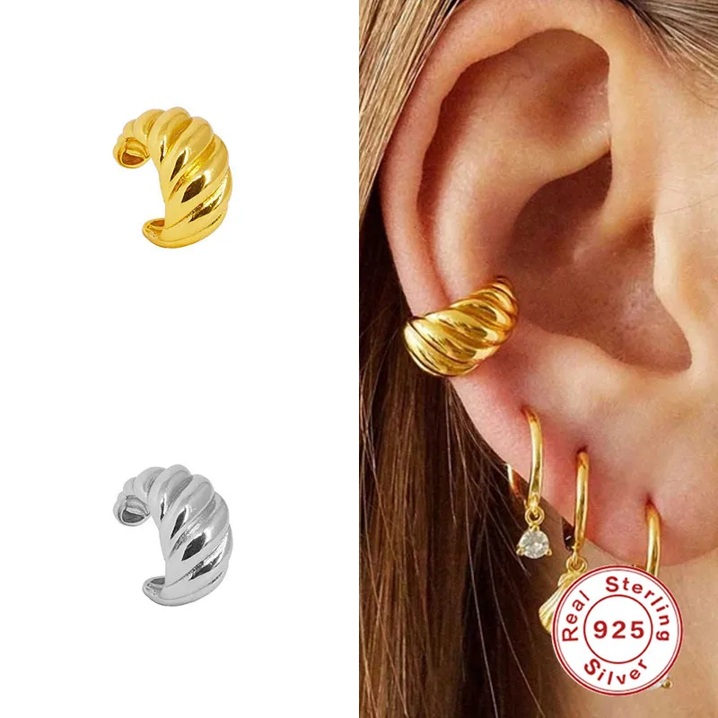 Серьги-клипсы ROXI в стиле панк из серебра 925 пробы | Украшения и аксессуары