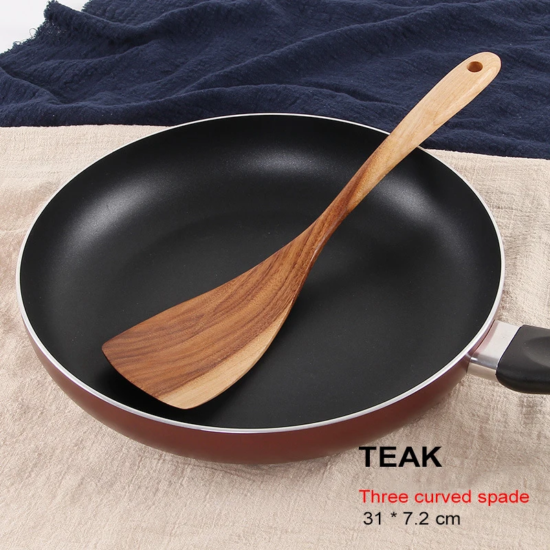 Набор кухонных инструментов столовая посуда из Натурального Тикового Дерева