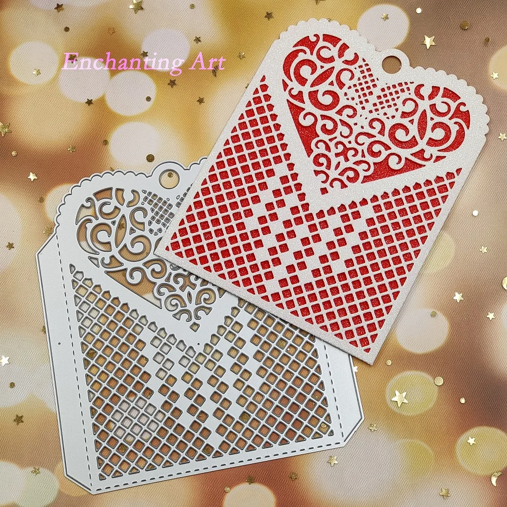 Вырезанные металлические штампы в форме сердца поздравительная открытка