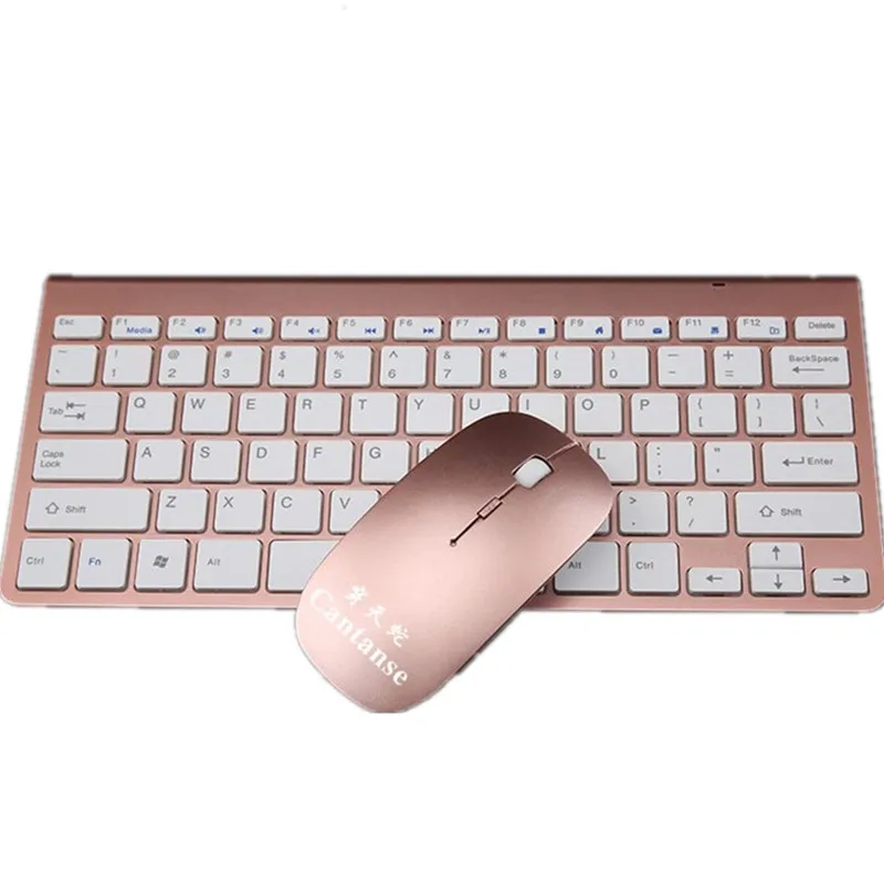 ultra thin mini keyboard and mouse set keyboard and mouse kit luxury gold color desktop notebook pack gaming mouse and keyboard free global shipping