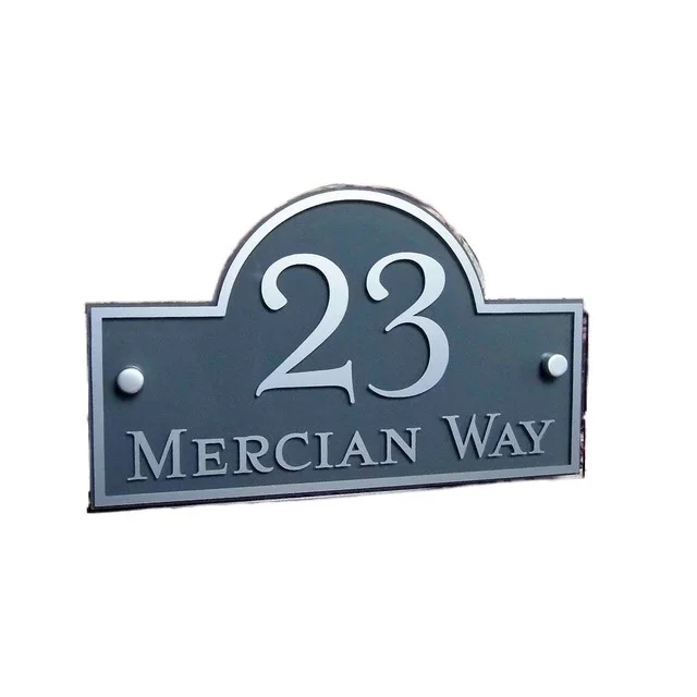 

Customize Modern House Address Plaque Door Number Signs Name Plates Glass Effect Acrylic