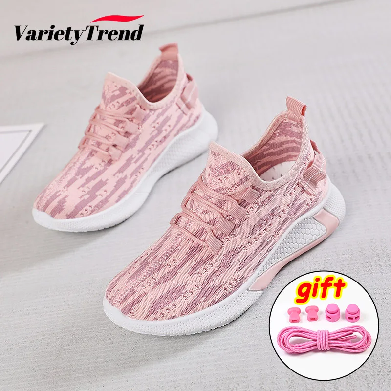 

Women Shoes Breathable Mesh Sneakers Running Casual Shoes Student Platform Flying Shoes Zapatillas Mujer