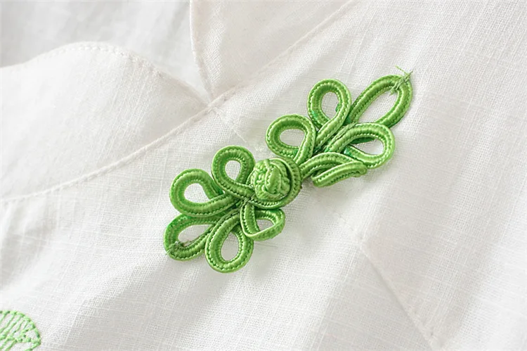 Размера плюс с цветочной вышивкой из хлопка и льна свободные женские футболки 2020