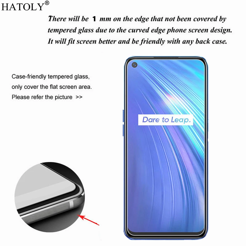 2 шт стекло на Realme 6 закаленное для Oppo защитная пленка экрана телефона HD ультра