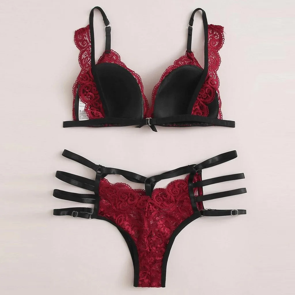 Женское сексуальное нижнее белье комплект с бюстгальтером Новое кружевное
