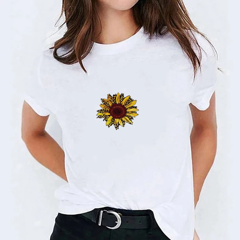 

Leopard T-shirts With Short Sleeves Free Shipping Summer Sleeve Women Dropshipping Women-clothing Cute Tops Women's Tshirt Woman