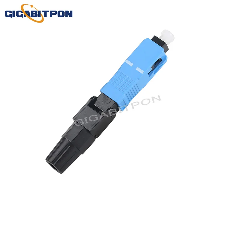 50pcs SC quick connector SC UPC adapter FTTH optical fiber quick field assembly fiber optic cable connector,