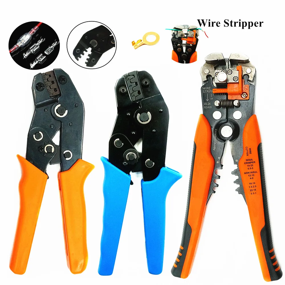 

SN48B Crimping Pliers Set Crimping Tool 0.5-2.5mm2 AWG20-13 and 450PCS Male and Female Spade Ring Crimp Terminals Kit