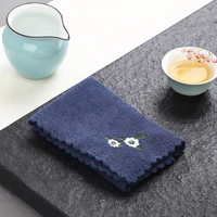 embroidered tea towel super absorben household cleaning tool thickened table cleaning cloth cotton kitchen cleaning cloth