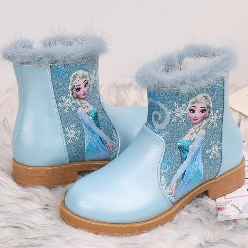 Детские Мультяшные ботинки Холодное сердце сезон осень-зима новинка 2021