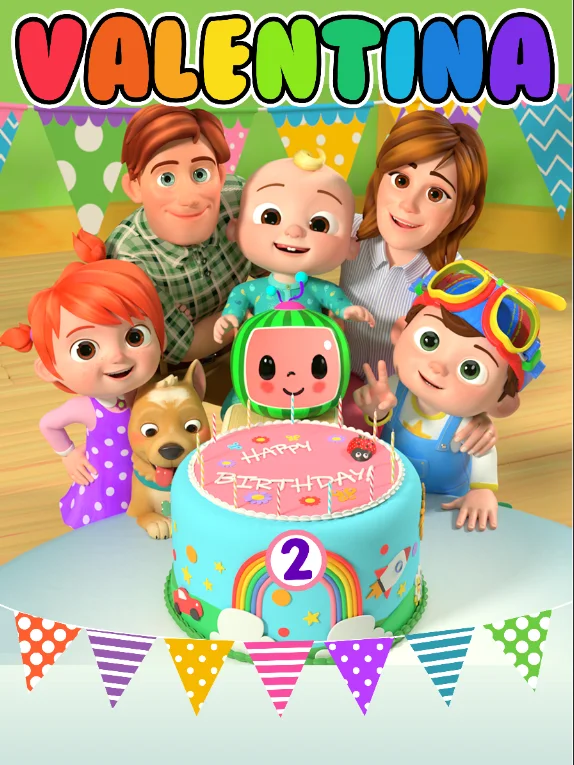 Виниловый фон для фотосъемки с персонализированным изображением кокомелона дня