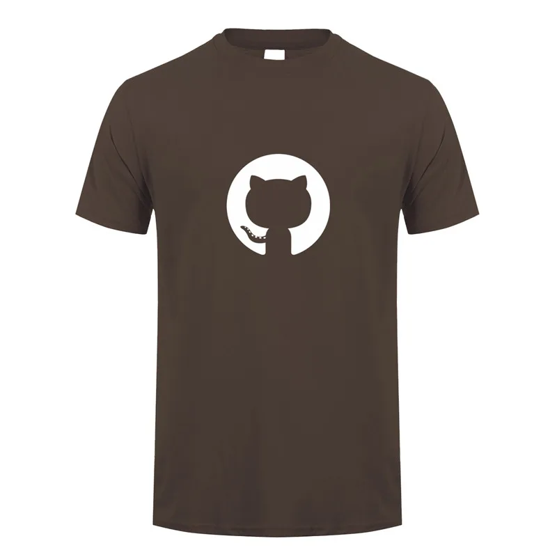 Dark Chocolate Футболка Github программатор программа ape Программирование гиковская рубашка футболка с короткими рукавами LH-149 - Цвет: Dark Chocolate