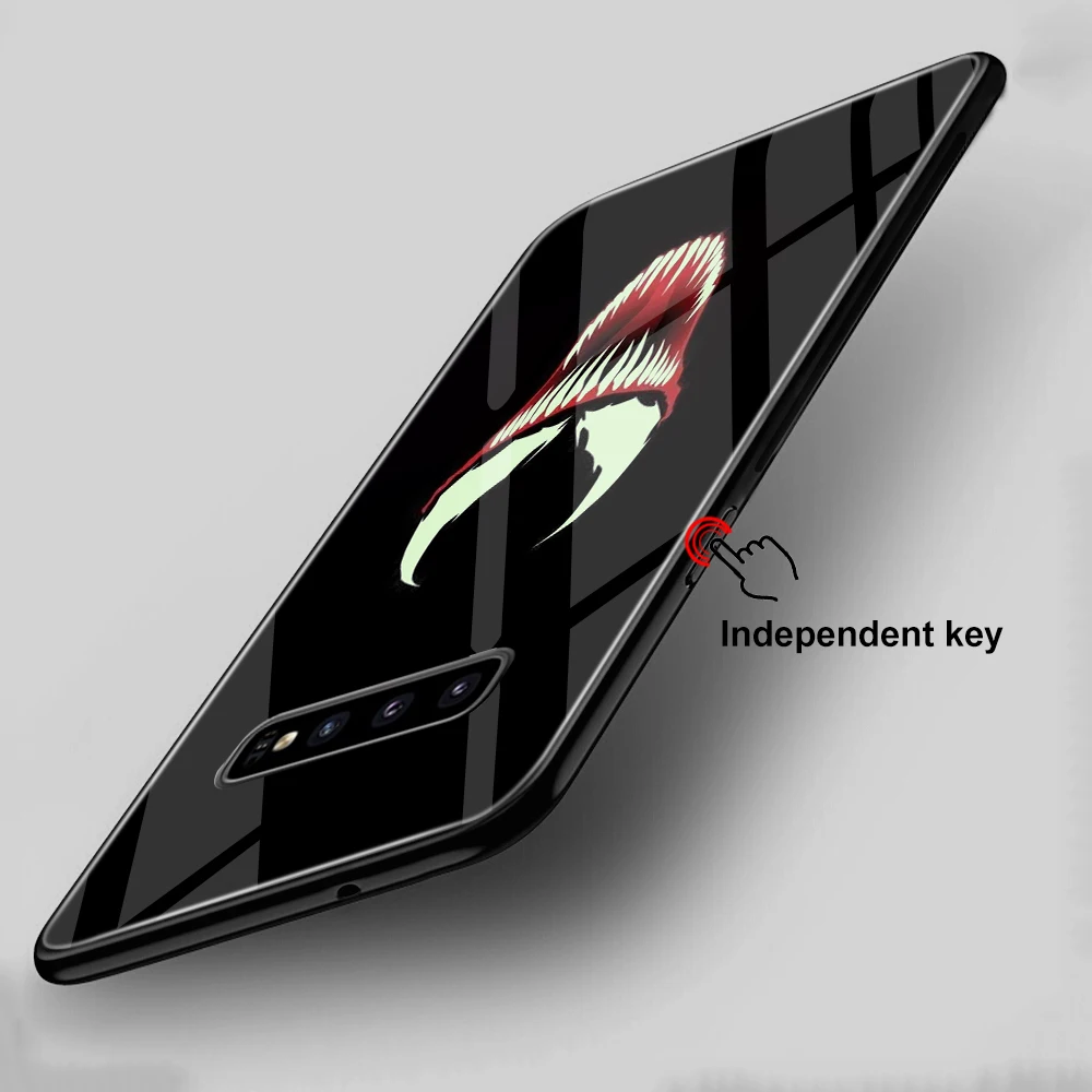Стекло чехол с принтом Marvel для samsung Galaxy A50 S10 S10e S9 S8 S7 Примечание 10 9 8 A40 A70 A30 A6 A7 A8 A9 J4 J6 J7 плюс Prime чехол Fundas