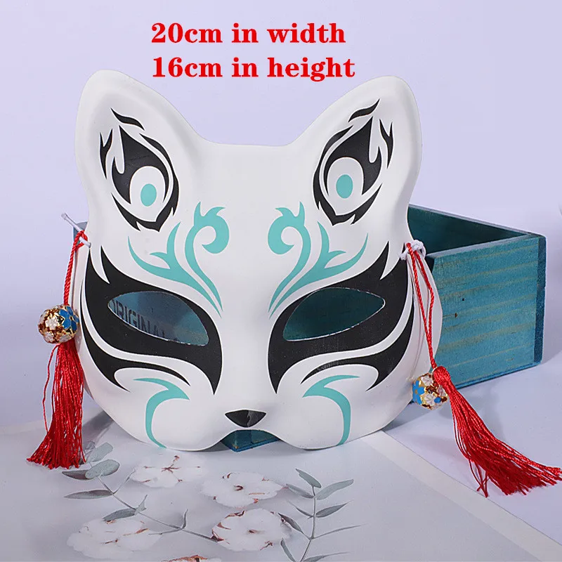 Маска с изображением лисы маска двойным размером Наруто светлячок нарисованная