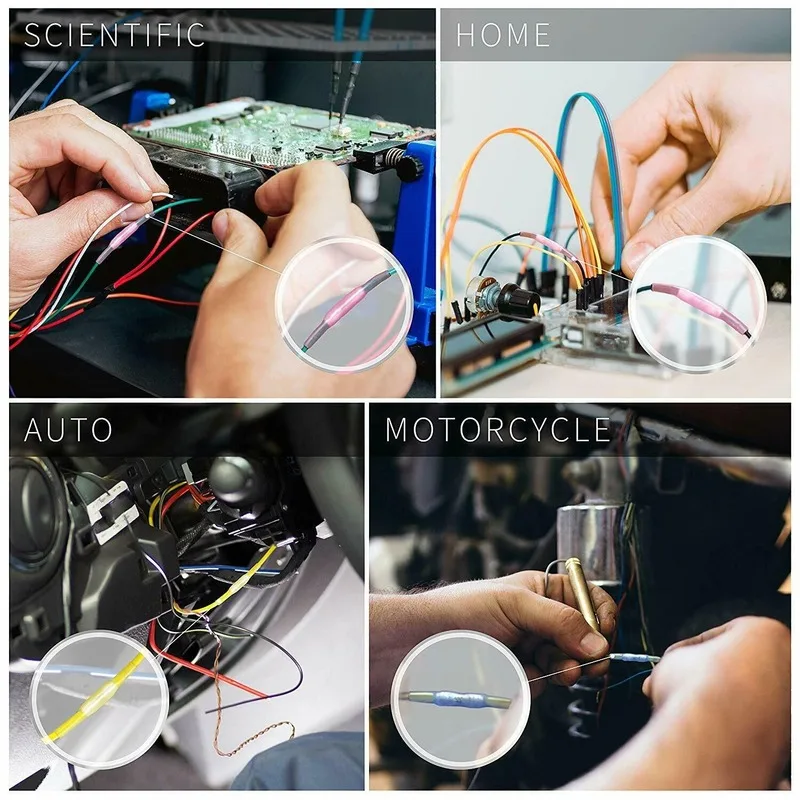 

300PCS Solder Seal Sleeve Splice Terminals Heat Shrink Wire Connector Waterproof Butt Crimp Connectors Electrical Terminal Kit
