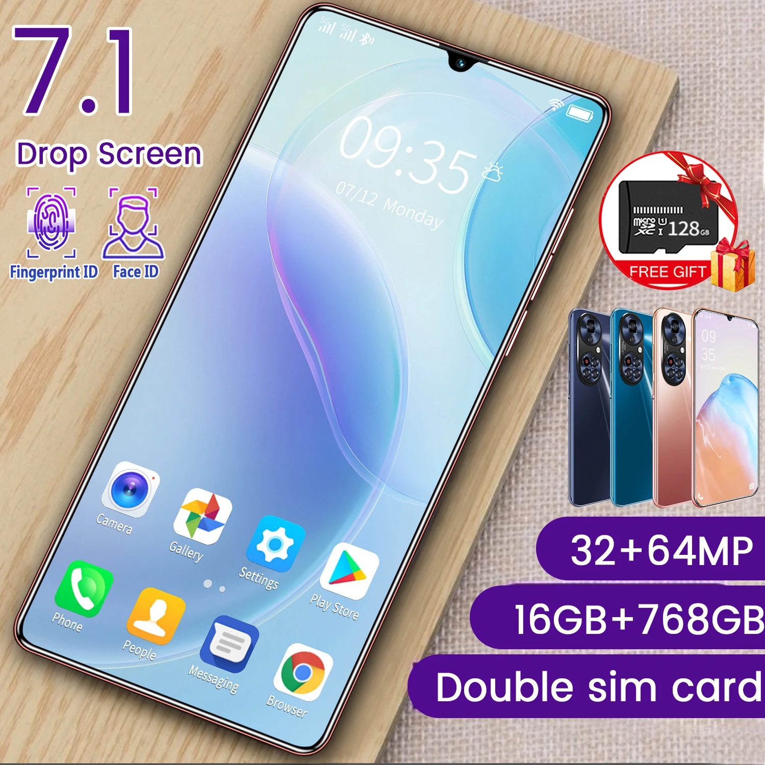 

Смартфон, 16 ГБ, 768 ГБ, Android 10, 64 мп, 6800 дюйма