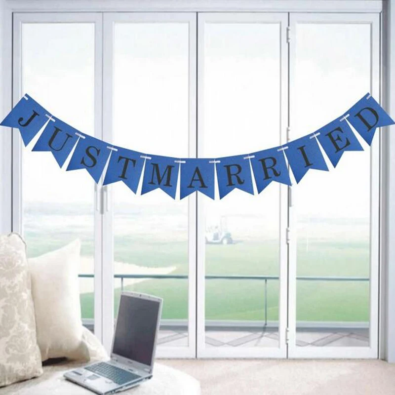 HOMEBEGIN только что замужний баннер С Днем Рождения буквы подвесные гирлянды
