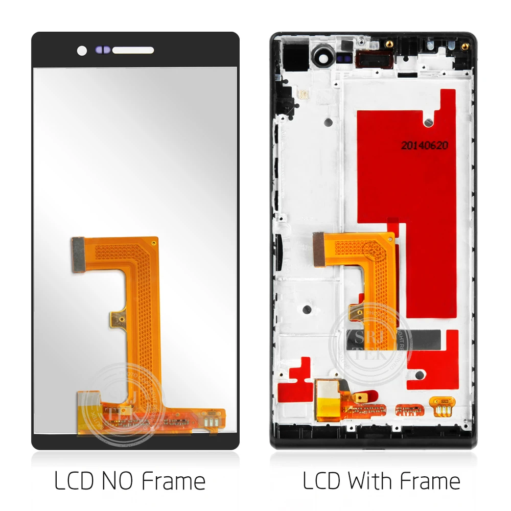 ЖК дисплей 5 дюймов для Huawei P7 сенсорный экран Ascend дигитайзер с рамкой в сборе