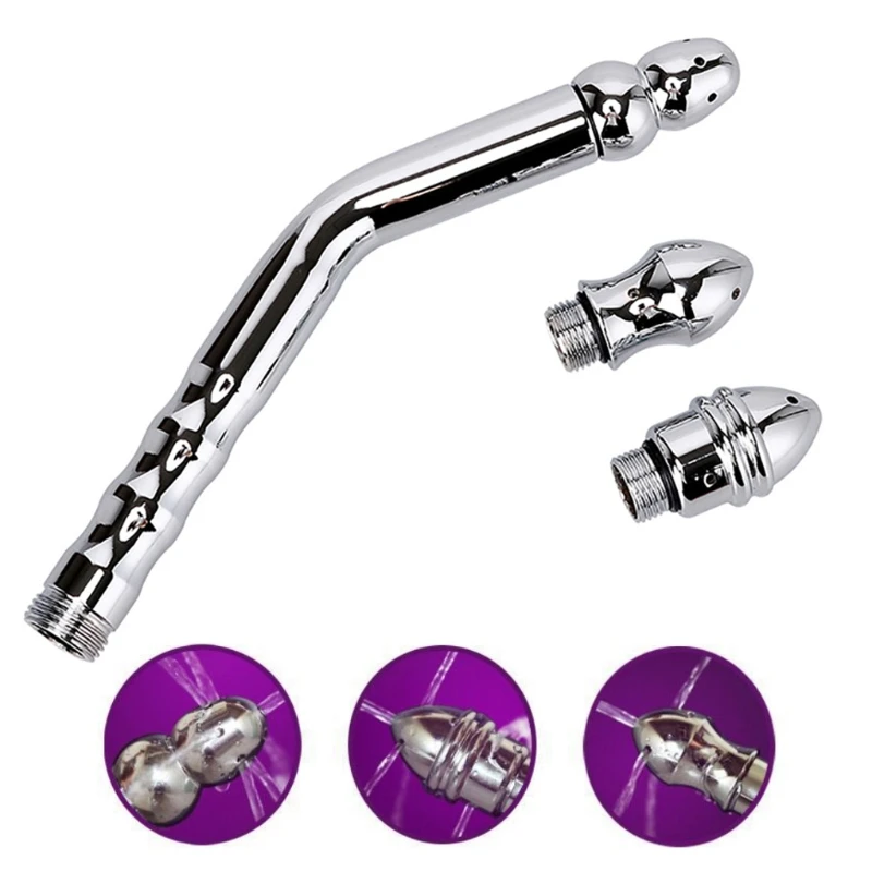 Отмыватель локтя с 3 головками клизма длинная трубка вставка из алюминиевого