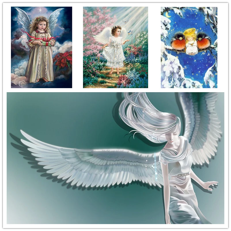 Алмазная картина Крылья Ангела 5D сделай сам алмазная вышивка полная квадратная