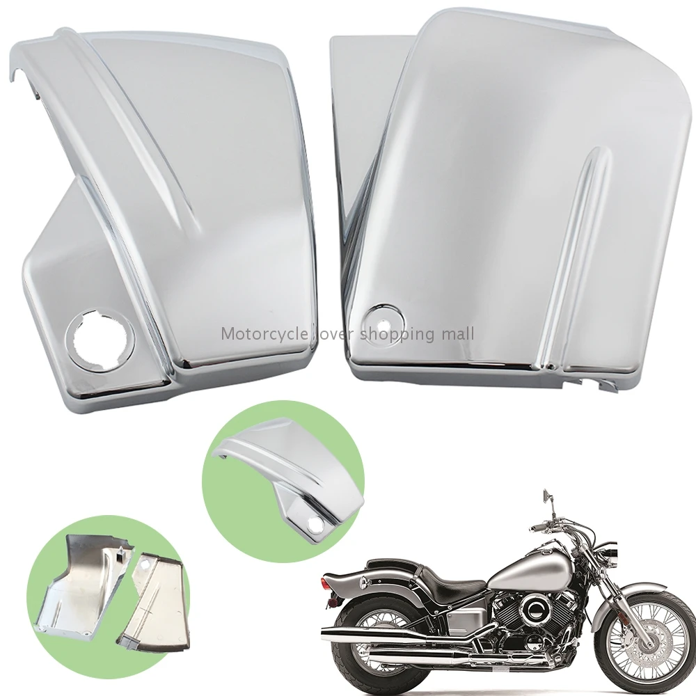 2pcs motorcycle battery side cover moto battery side fairing For Yamaha V-Star 650 400 DragStar 650 XVS650 XVS650A DragStar 400