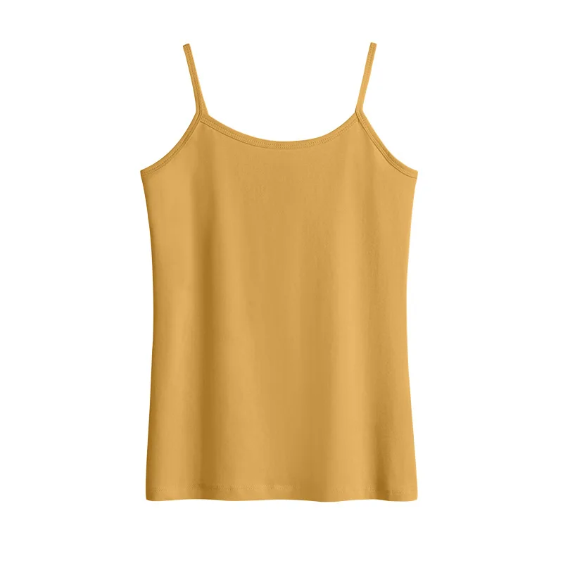 

White small camisole women's summer in a wild pure color short sexy camisole slim bottoming shirt EY3