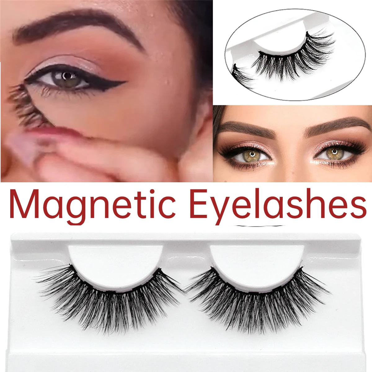 1 пара магнитных ресниц ISEEN и набор подводки для глаз 3D норковые накладные ресницы