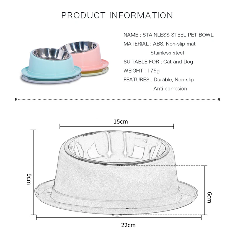

Dog Bowls Stainless Steel Travel Footprint Feeding Feeder Water Bowl for Small Dogs Feeding Dish Fit All Pet Puppy Cat Bowl