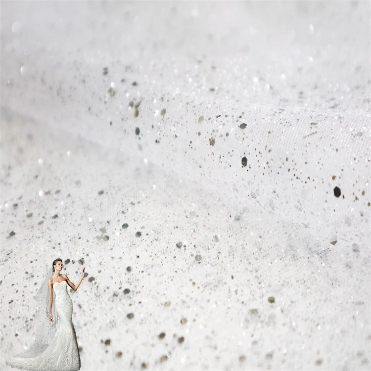 Блестящая марлевая ткань с блестками 150 см x 200 мягкая для красивого банкетного