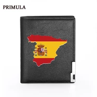 primula male pu leather wallets men credit card holders spain symbol map women short purses high quality