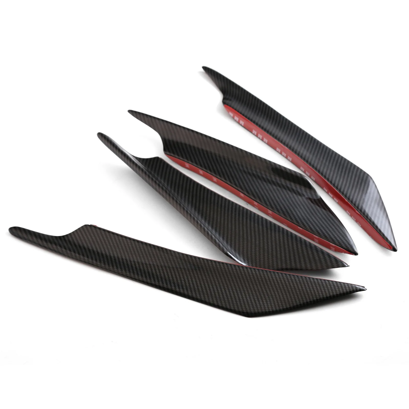 

4pcs Universal Car Modification Parts Carbon Fiber Pattern Evo Carbon Fiber Wind Knife Car Surround Fighting Wind Knife