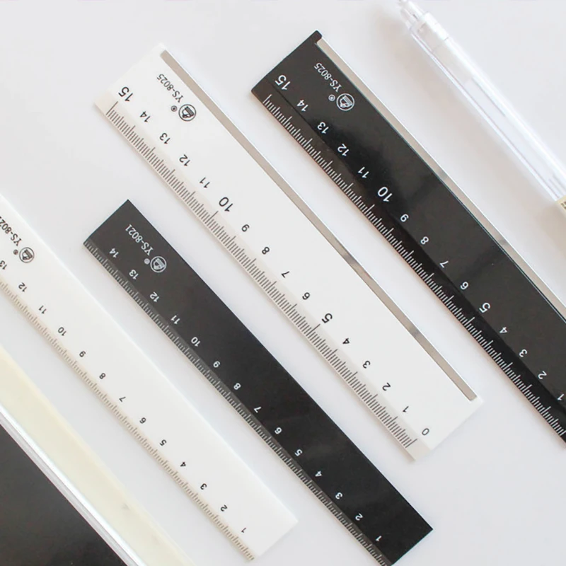 JIANWU 15cm Plastic double-sided scale ruler Stationery simple Cutting School Supplies Drawing supplies | Канцтовары для офиса и