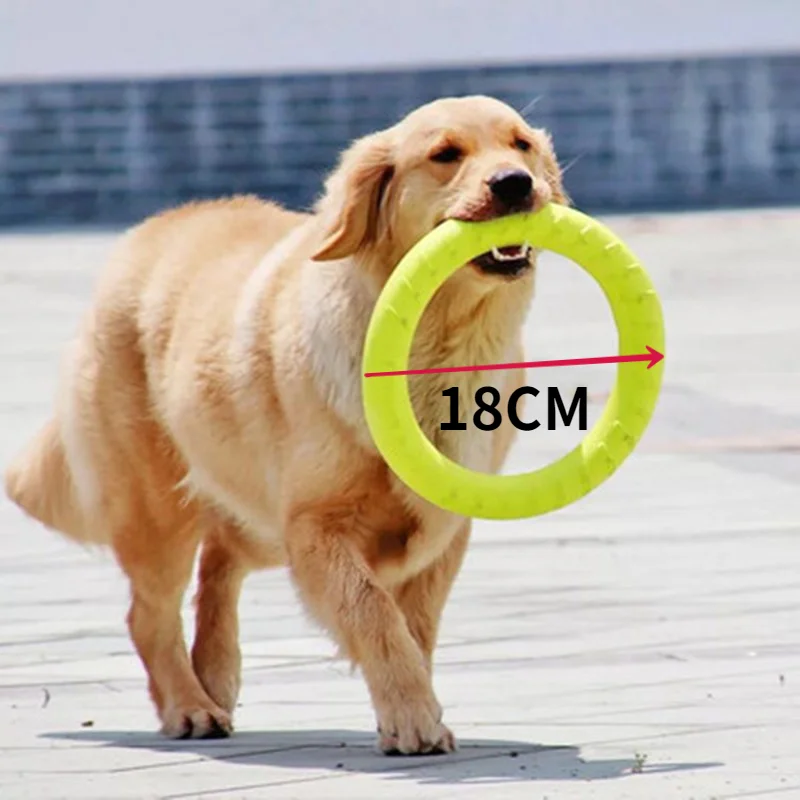 18CM Pet Flying Discs EVA Dog Training Ring Puller Resistant Bite Floating Toy Puppy Outdoor Interactive Game Playing Products