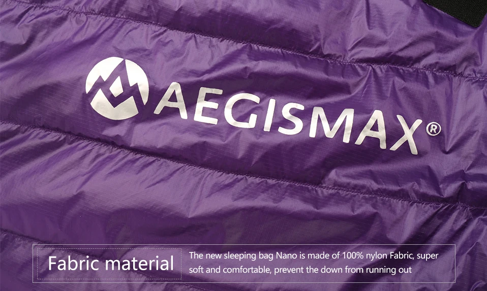 AEGISMAX NANO Открытый Кемпинг Сверхлегкий Палатка Мумия белый гусиный пух три сезона спальный мешок нейлоновый мешок портативный Сращивание