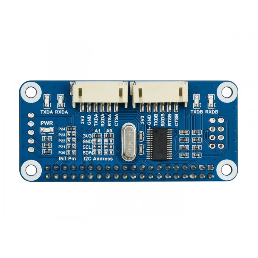 Серийная Плата расширения для Raspberry Pi интерфейс I2C обеспечивает 2 канальный UART и 8