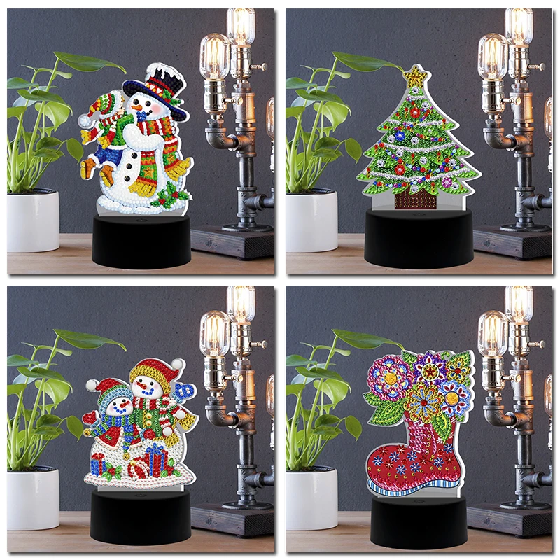 

New Design 7 Colors Available Table Lamp Led 5D Diamond Painting Light Diamond Embroidery Cross Stitch Rhinestone Christmasdecor