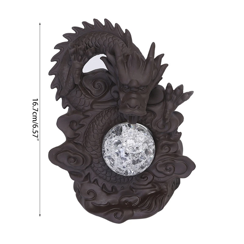 Дракон LED керамика обратного курильница домашний декор ароматерапия