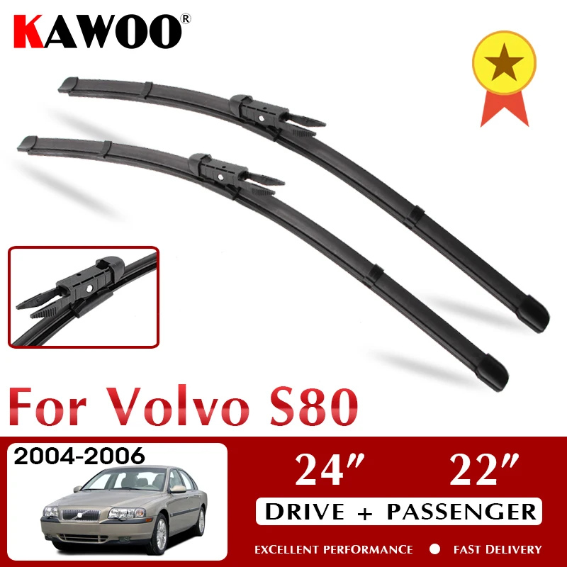 

Стеклоочистители KAWOO для Volvo S80 2004-2006 лобовое стекло аксессуары для переднего стекла 24 "+ 22" LHD RHD