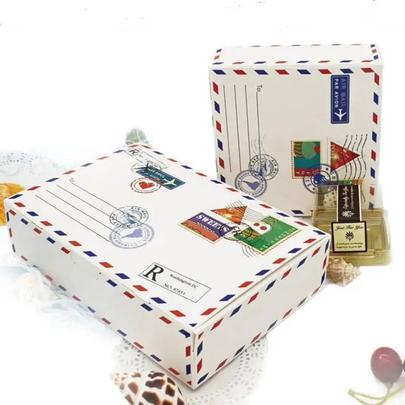 

Конверт Дизайн Коробки для торта маккарон выпечки пакет крафт бумажные конфеты, печенье Подарочная коробка для свадьбы День рождения LX7985