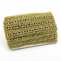 2yards textile gemstone fabric bending trim lace decorative diy handmade crafts clothing shoes hats bags decorative accessories