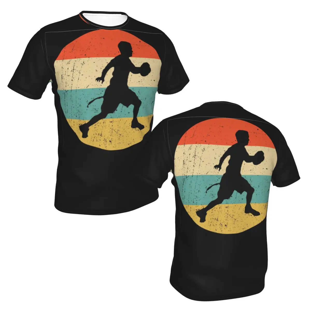 Футболка в винтажном стиле с изображением флага футбольного мяча | Мужская