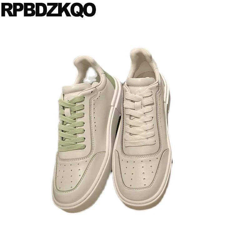 Кроссовки женские из натуральной кожи на толстой подошве | Обувь