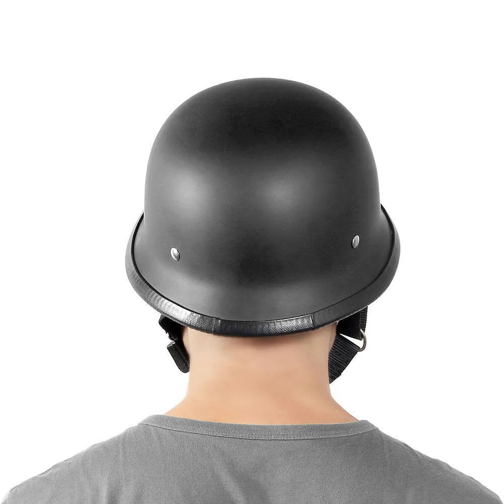 Матовый черный горошек немецкий мотоциклетный уличный полушлем Чоппер круизер