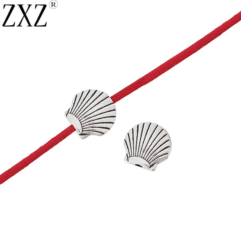 ZXZ 50 шт Scallop Seashell Spacer Бусины 2 сторонние для ювелирных изделий|Бусины| |