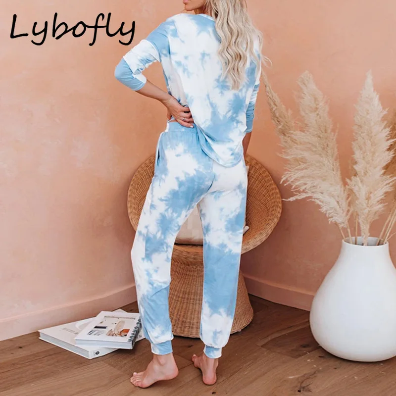 Спортивные женские комплекты повседневная женская одежда для сна с галстуком