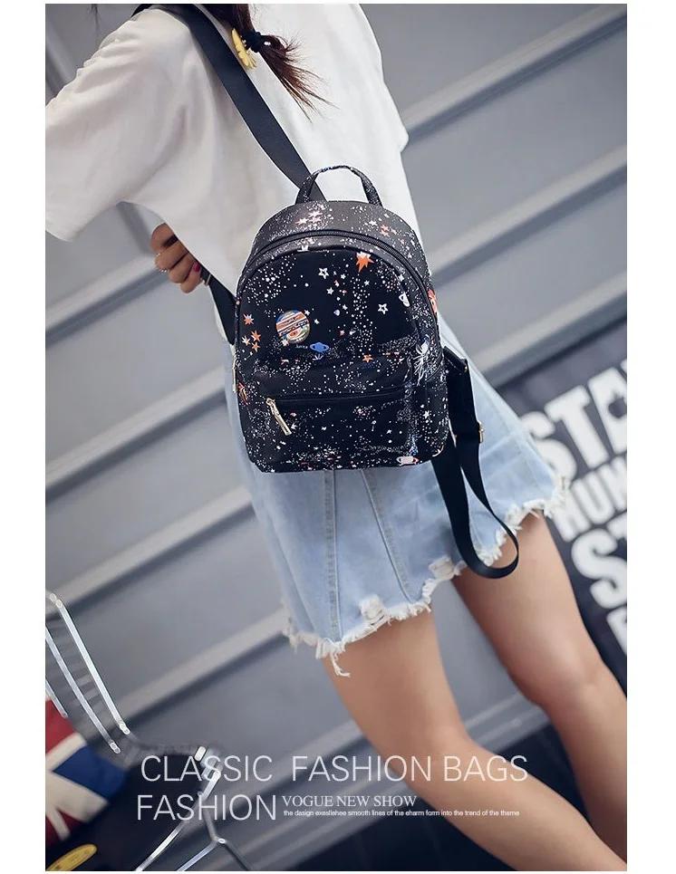 Женский рюкзак из искусственной кожи черный школьный высокого качества с