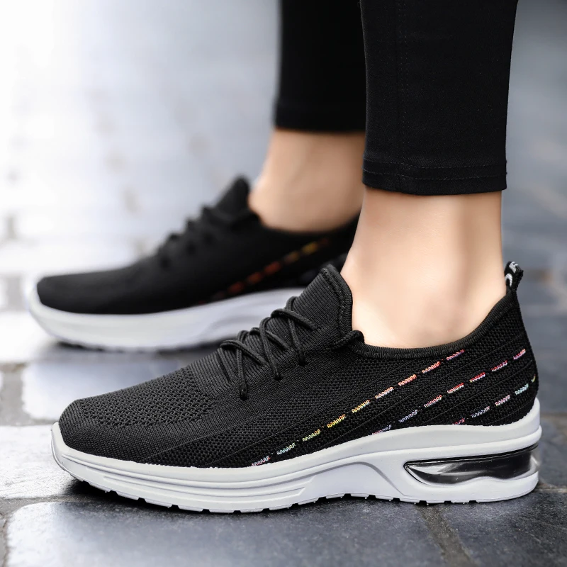 

Кроссовки женские сетчатые, дышащие, на шнуровке, плоская подошва, Повседневная Удобная однотонная обувь, 2021