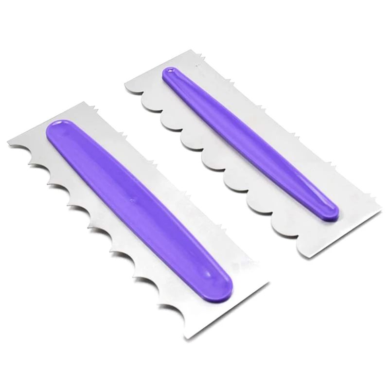 

7Pcs Stainless Steel Fondant Smooth Cake Shaping Smoother Cake Scraper Baking Pastry Tools Cake Decorating Tool Cake