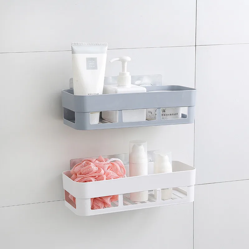 

Brief Bathroom Soap Towel Holder Shelf Wall Vacuum Suction Cup Sponges Storage Basket